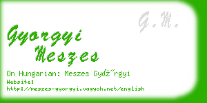 gyorgyi meszes business card